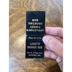 Vintage Matchbook Advertising - Larry's Bader Bar - Appleton, Wis.