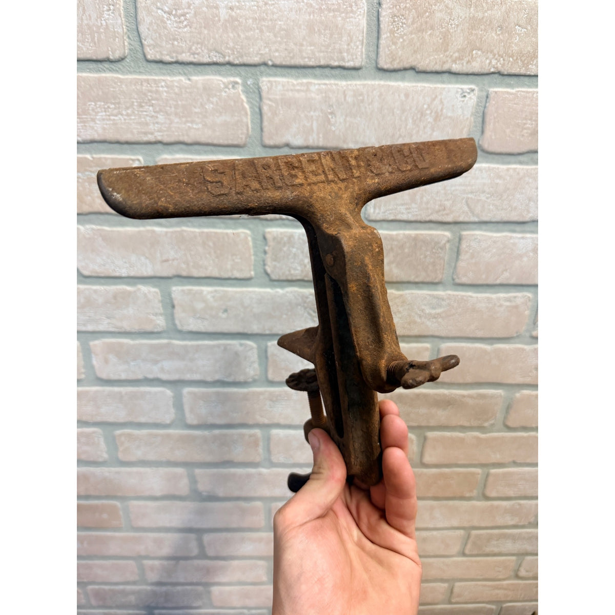 Antique Sargent & Co Hand Saw Sharpening Bench Vise 9-1/8" Jaws #90