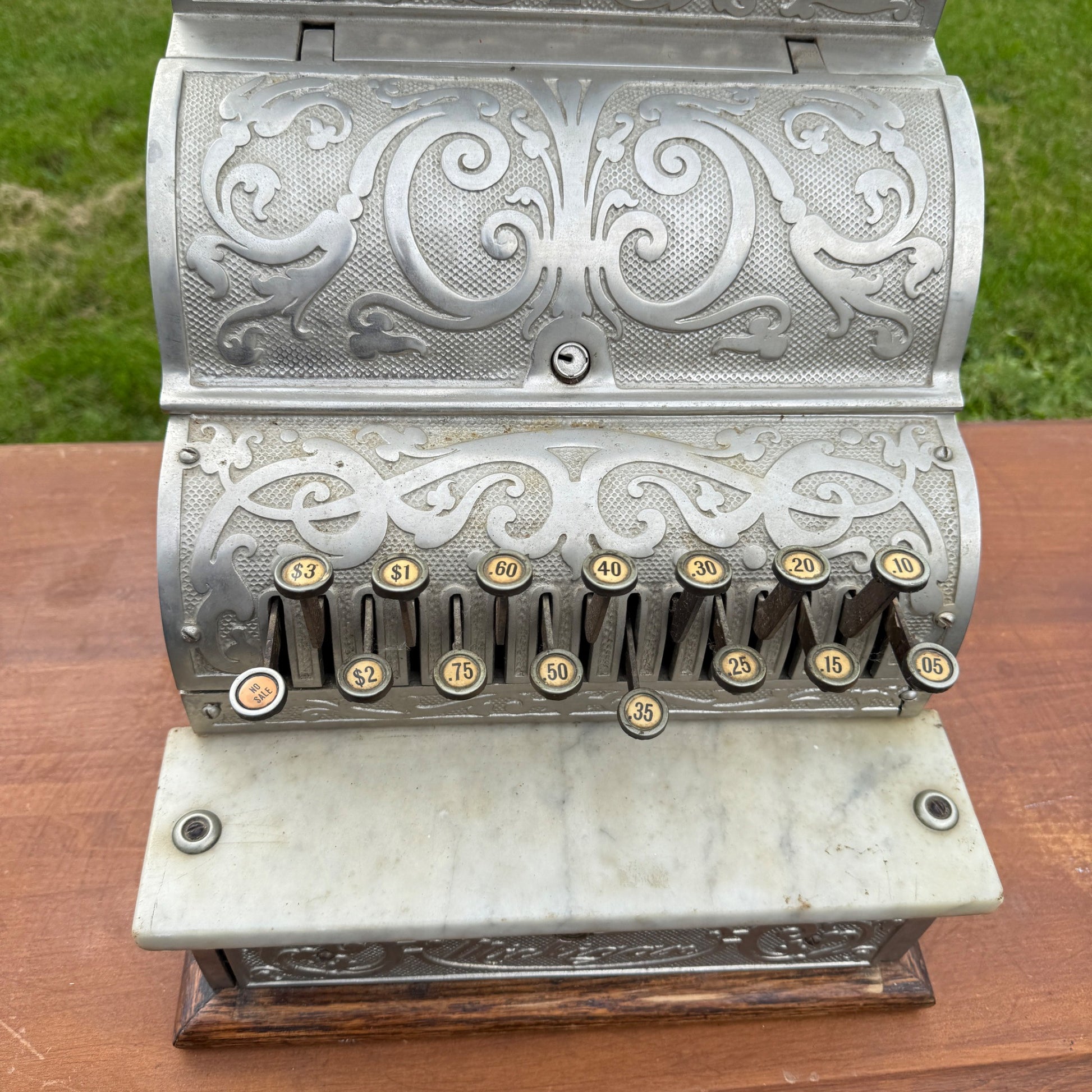 Antique Michigan Brand Nickel-Plated Brass Cash Register Candy Store