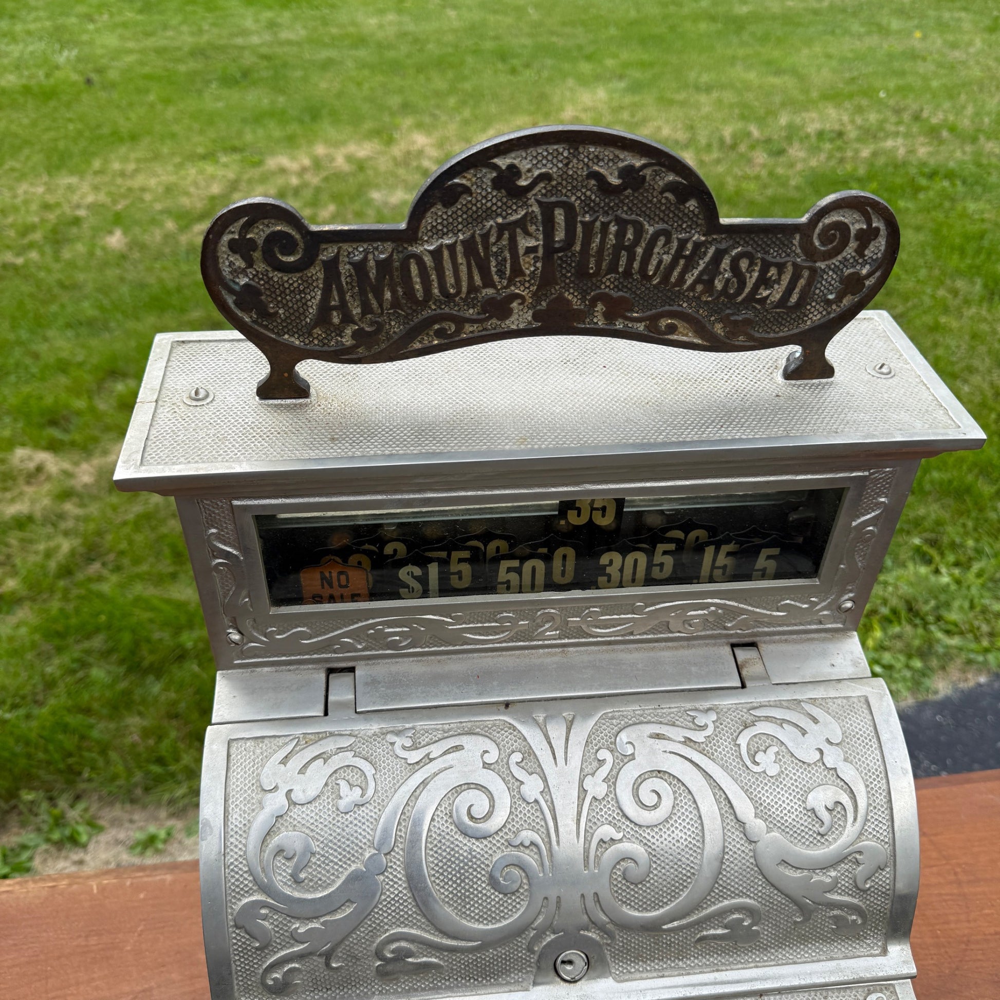 Antique Michigan Brand Nickel-Plated Brass Cash Register Candy Store
