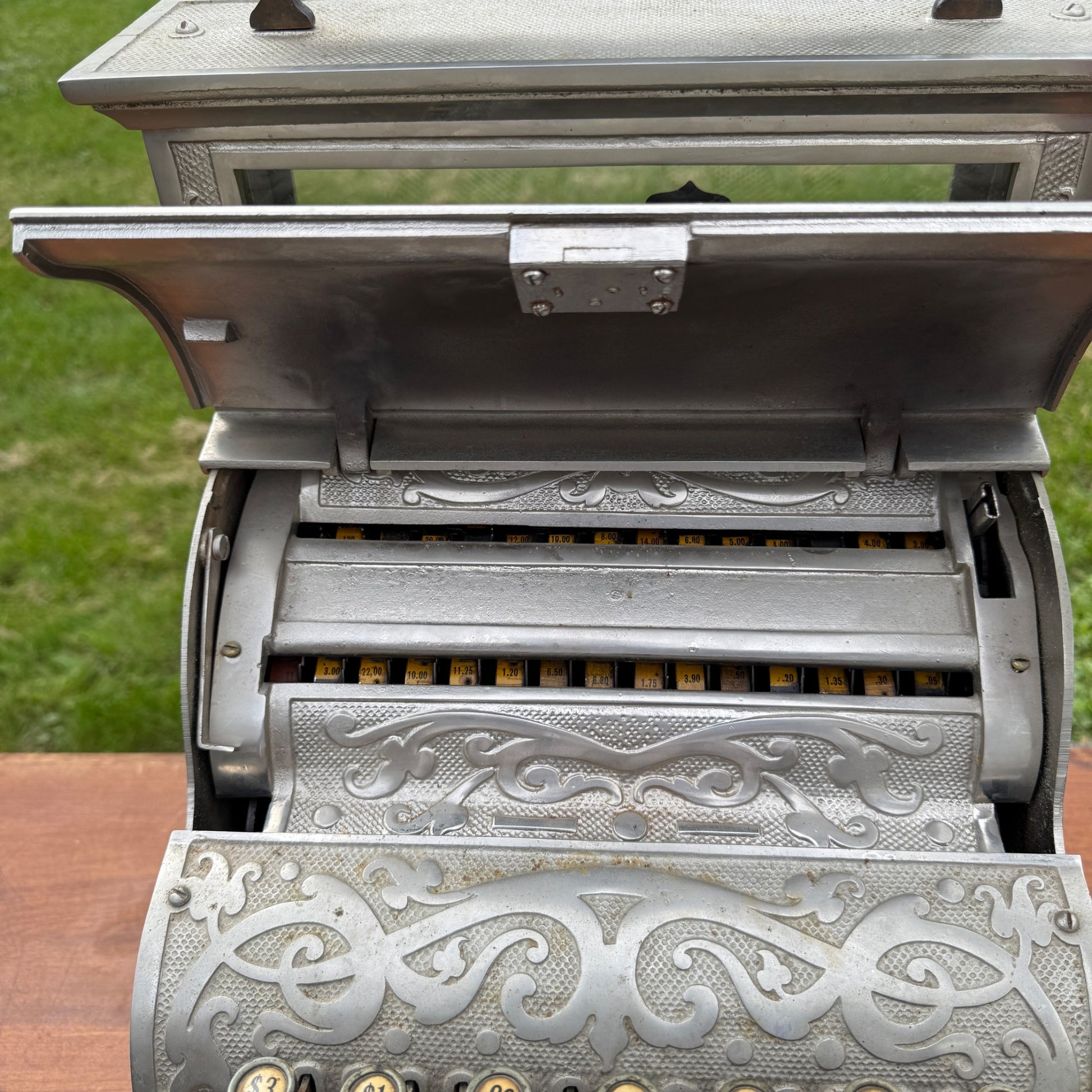 Antique Michigan Brand Nickel-Plated Brass Cash Register Candy Store