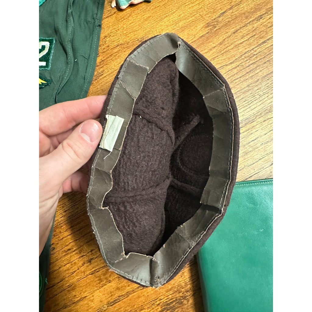 Vintage Girl Scouts Lot Sash & Patches, Felt Cap, Cake Toppers - Kenosha WI