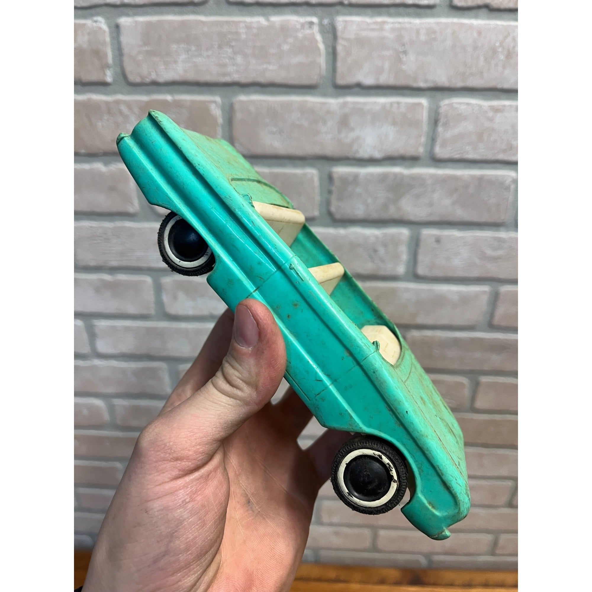 Vintage Dealer Promo Plastic Car Convertible for Parts Turquoise Ford? Chevy?