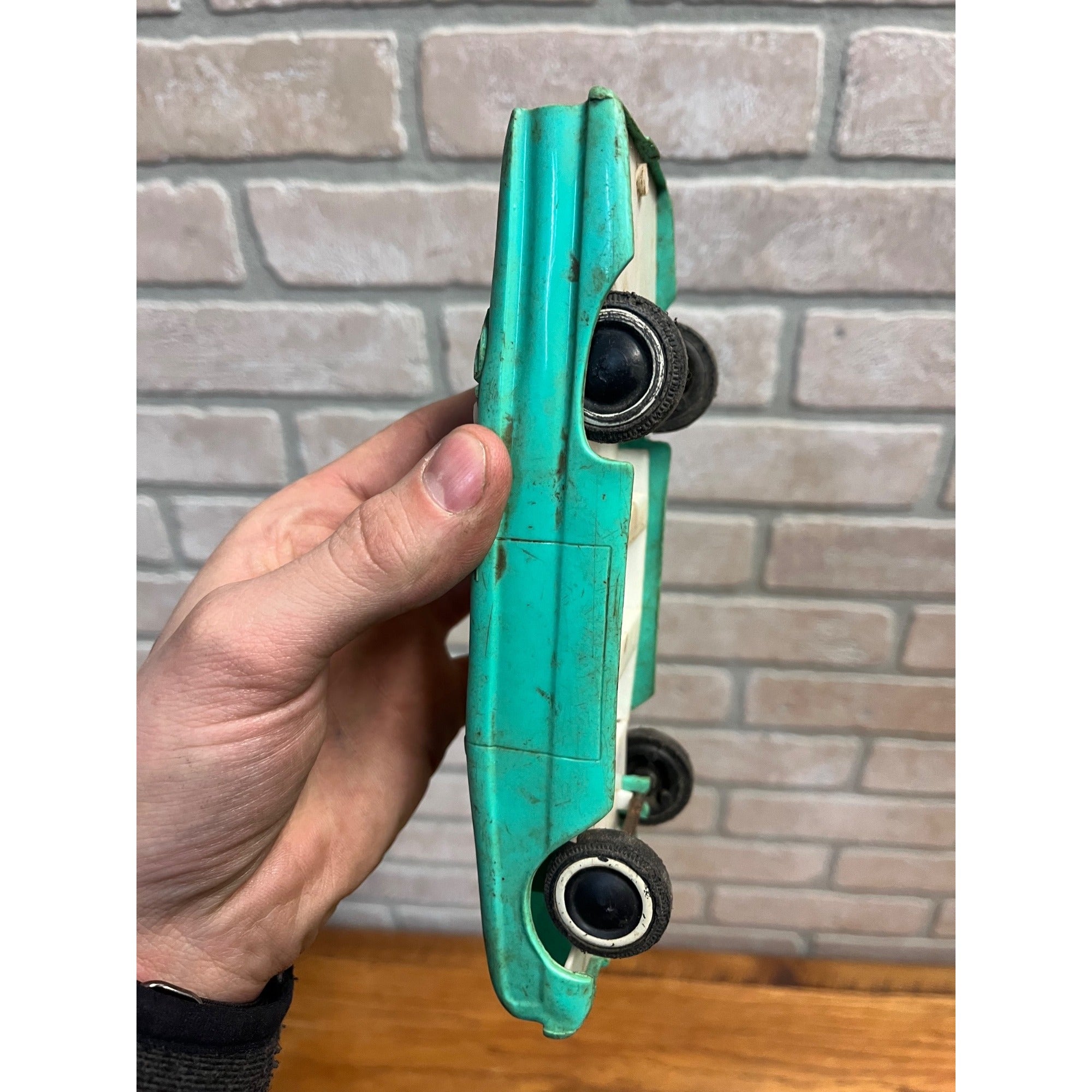 Vintage Dealer Promo Plastic Car Convertible for Parts Turquoise Ford? Chevy?
