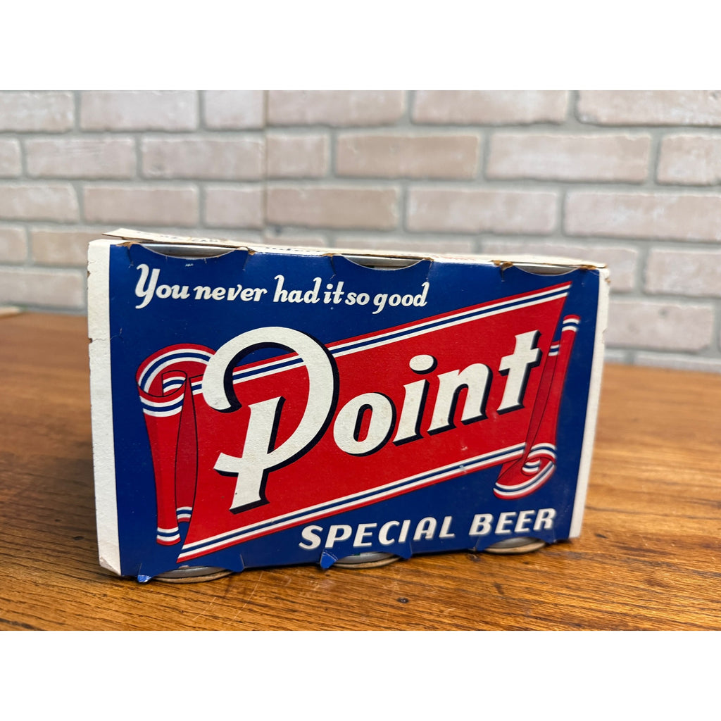 Vintage Point Beer 6-Pack Case Carrier w/ AF Basebrau Flat Cans Stevens Point WI