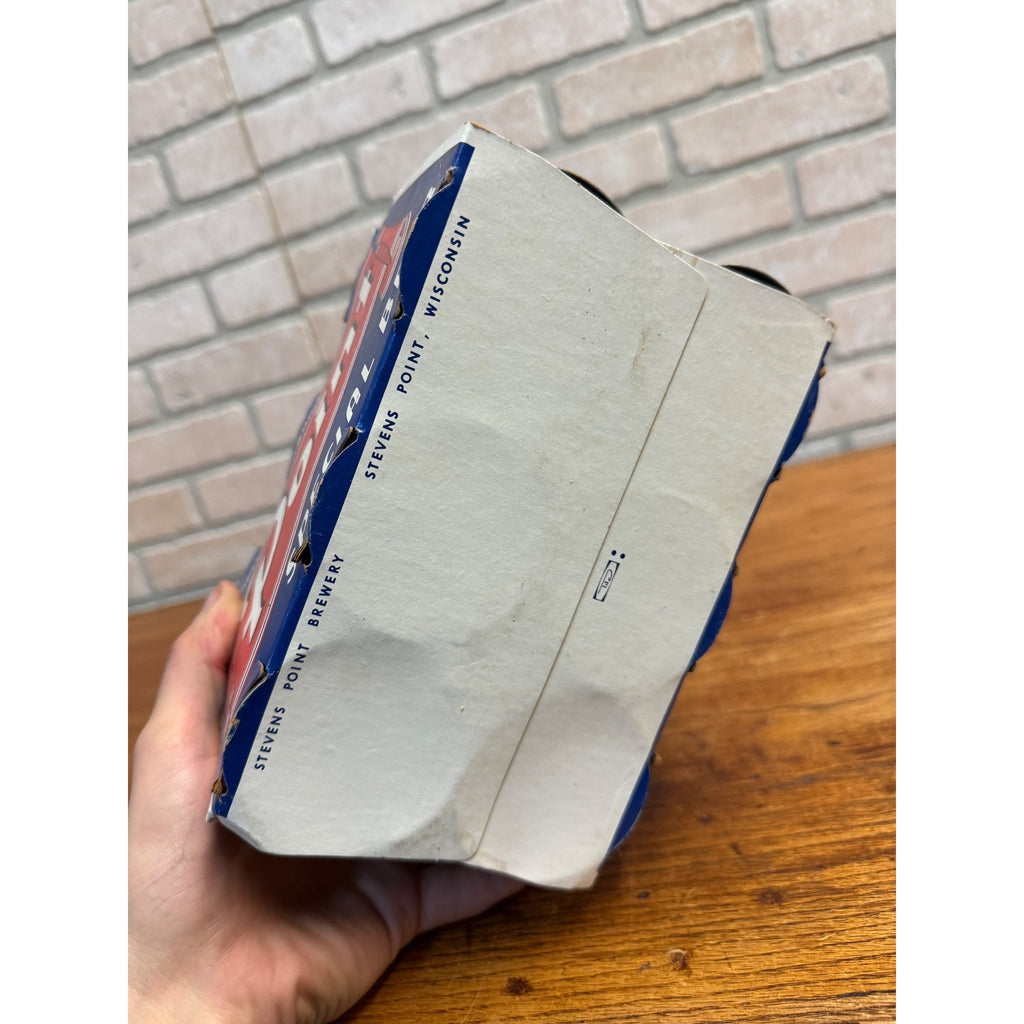 Vintage Point Beer 6-Pack Case Carrier w/ AF Basebrau Flat Cans Stevens Point WI