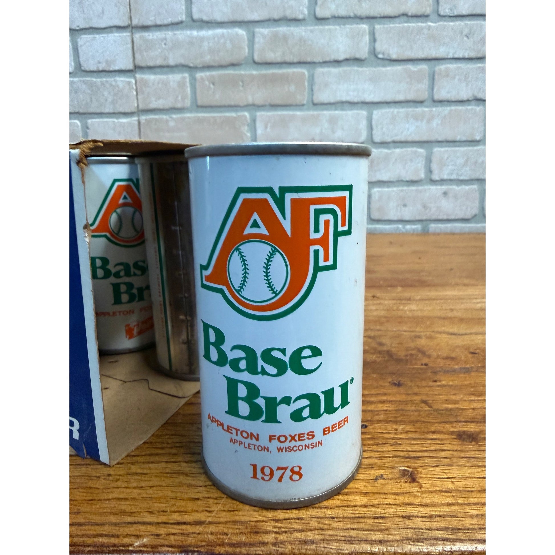 Vintage Point Beer 6-Pack Case Carrier w/ AF Basebrau Flat Cans Stevens Point WI