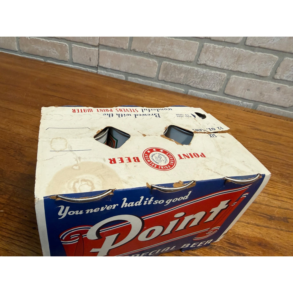 Vintage Point Beer 6-Pack Case Carrier w/ AF Basebrau Flat Cans Stevens Point WI