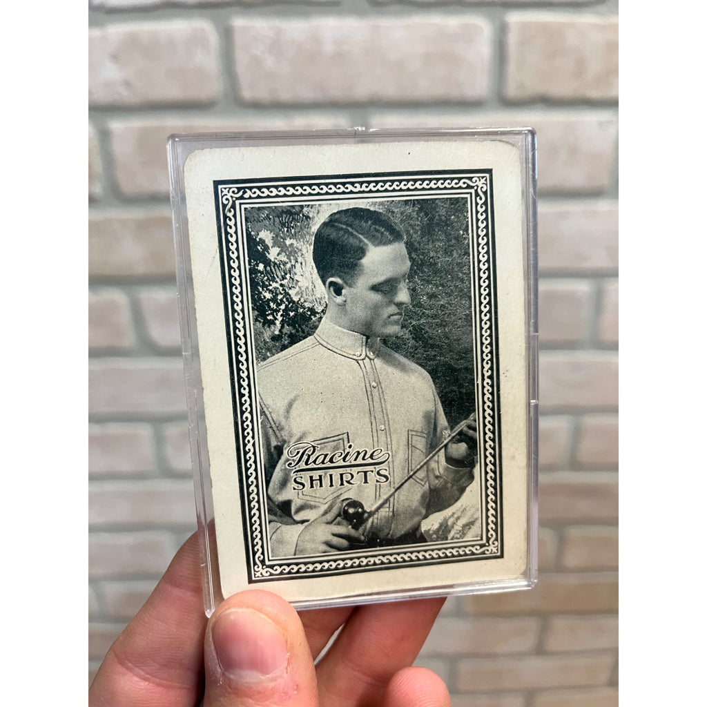 Vintage c1920s Racine Shirts Advertising Single Playing Card Wisconsin Wis WI