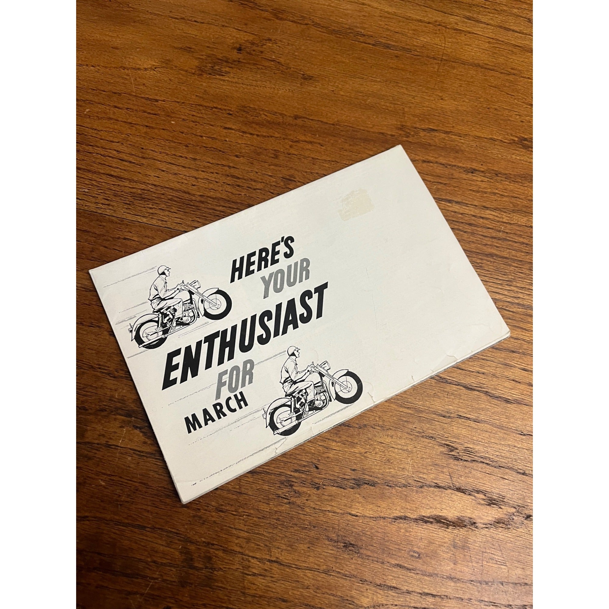 The Motorcycle Enthusiast In Action Harley Davidson March 1959 Vintage Magazine