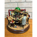 Danbury Mint The Poker Playing Pugs 2006 Lighted Figurine Display