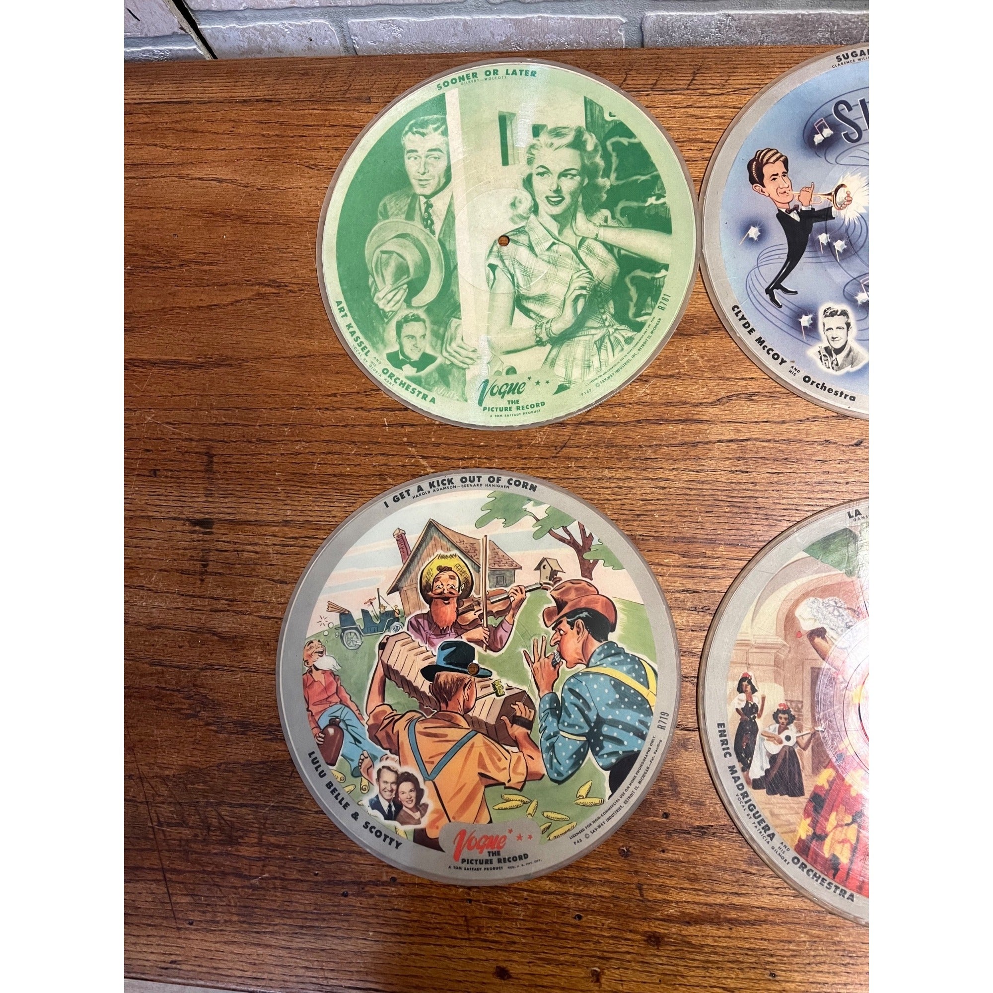 Vintage Vogue Picture Records Lot (6) 78rpm