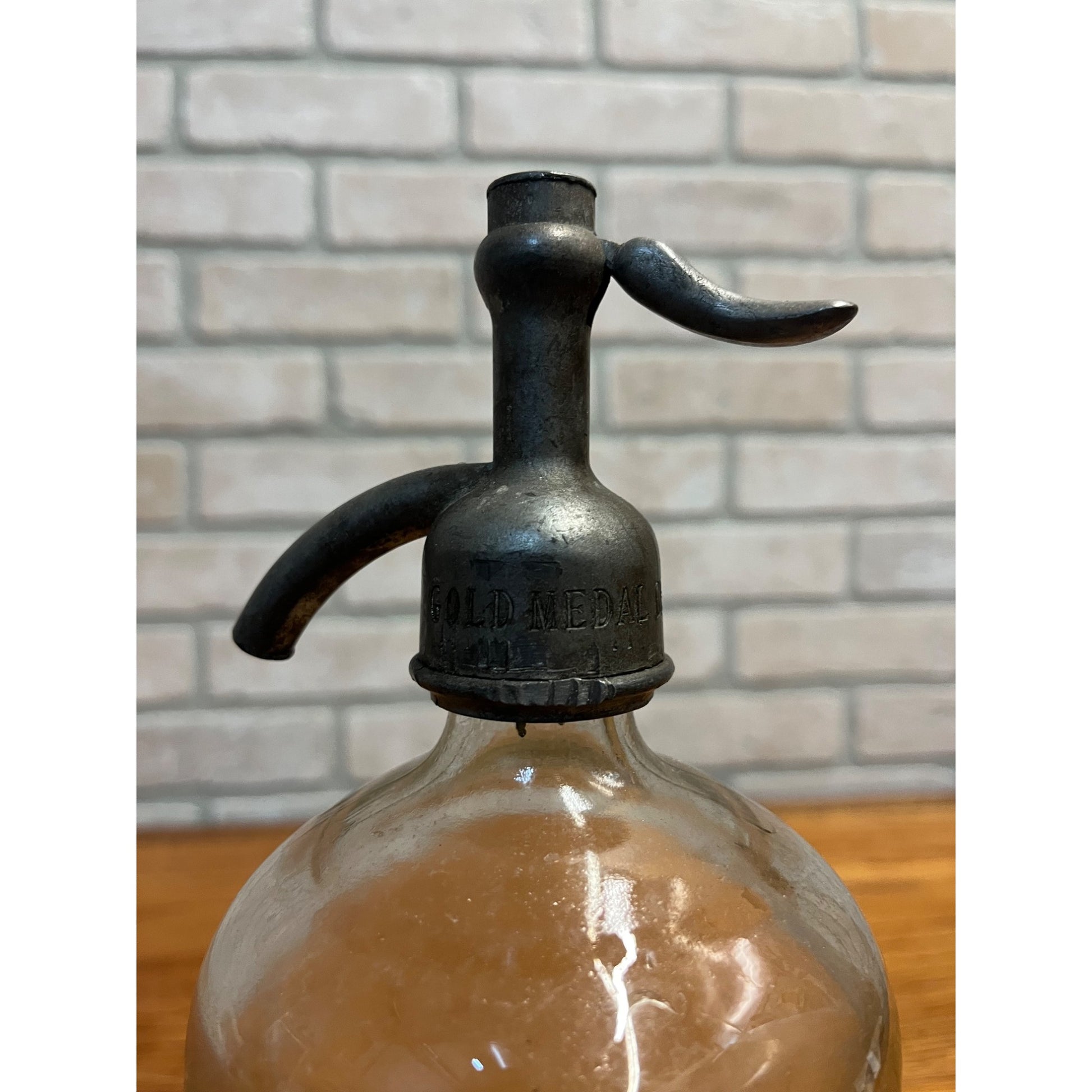 Vintage Gold Medal Beverage Co. Soda Seltzer Bottle Etched Twin Cities MN