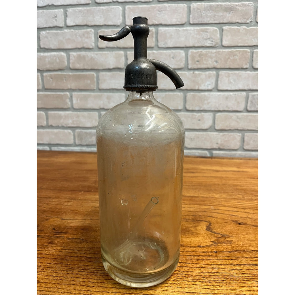 Vintage Gold Medal Beverage Co. Soda Seltzer Bottle Etched Twin Cities MN
