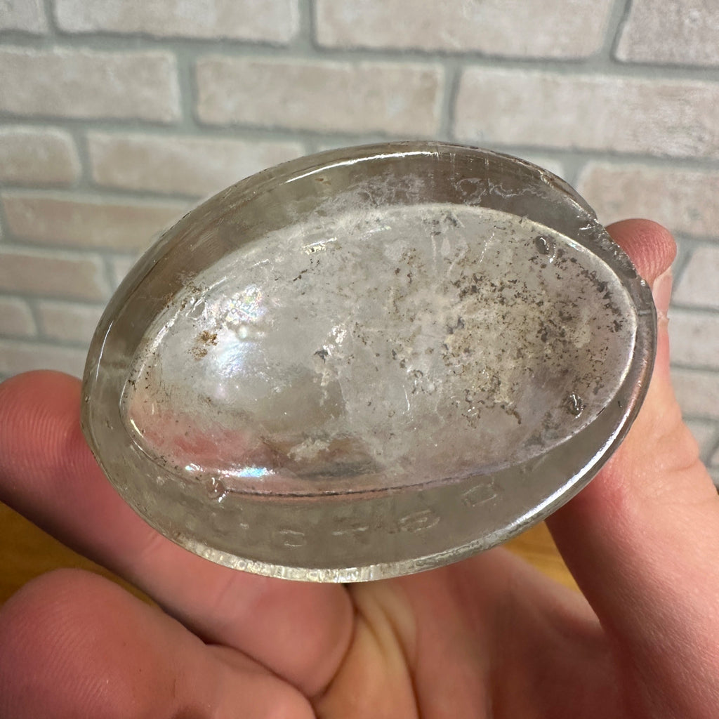 Antique J. I. Brown & Sons Bottle Boston Blown Clear Glass Tooth Powder 1890s