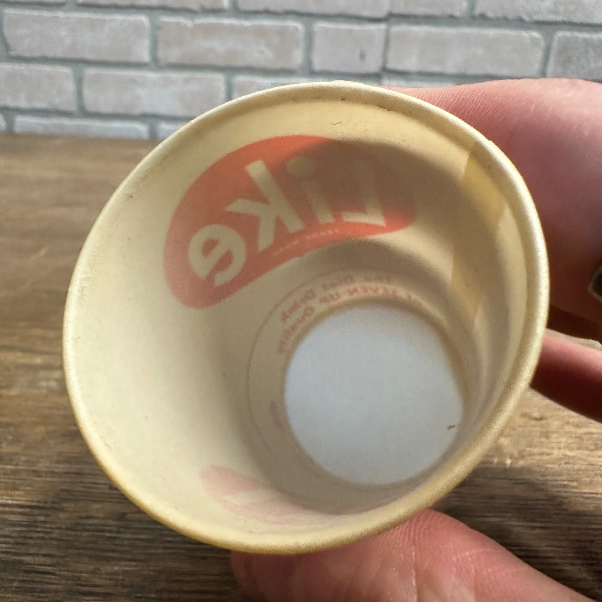 Vintage Like Soda Sample Cup Paper Wax Seven-Up 7up 4oz