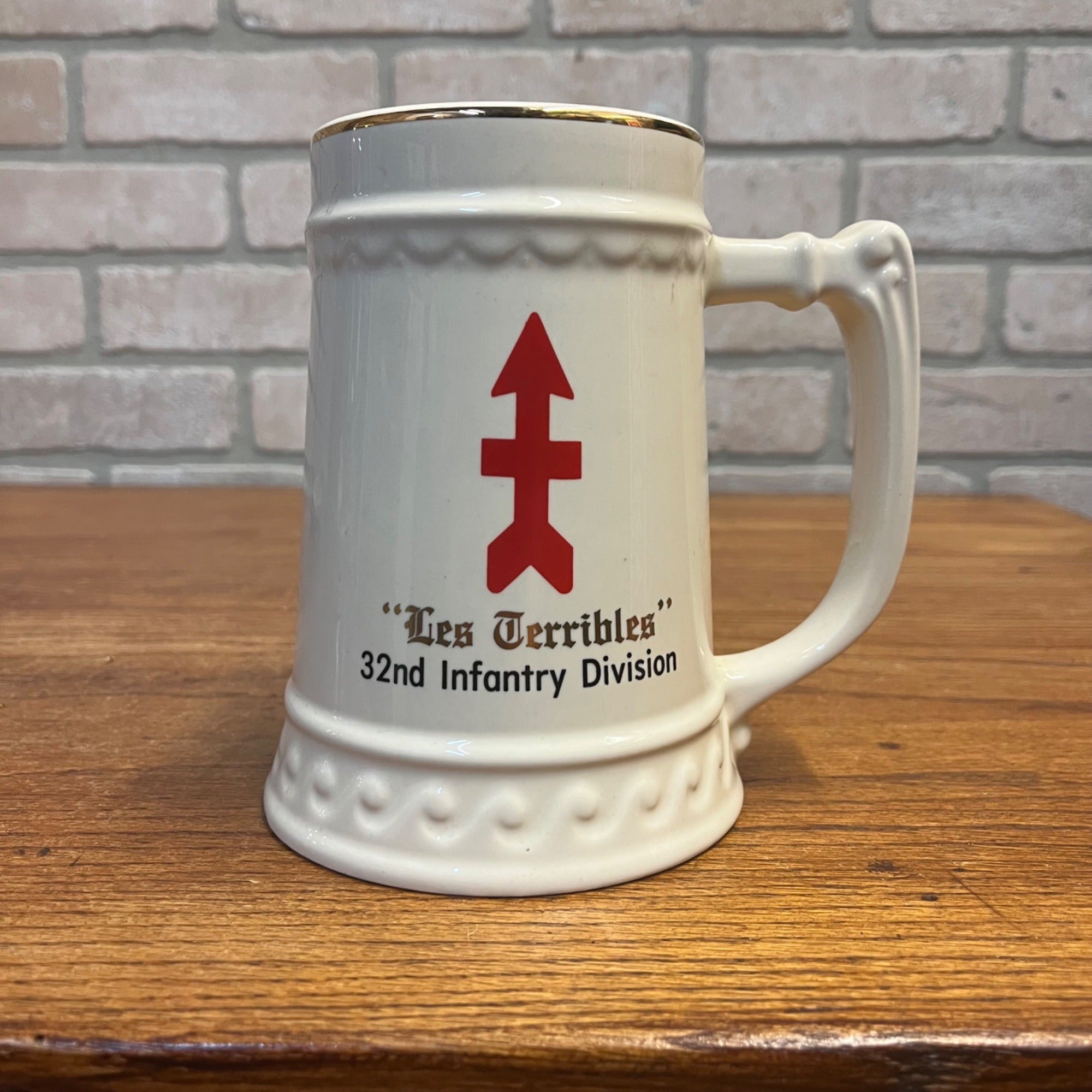 RED ARROW 32ND INFANTRY DIVISION LES TERRIBLES LIMITED ED MUG 1986