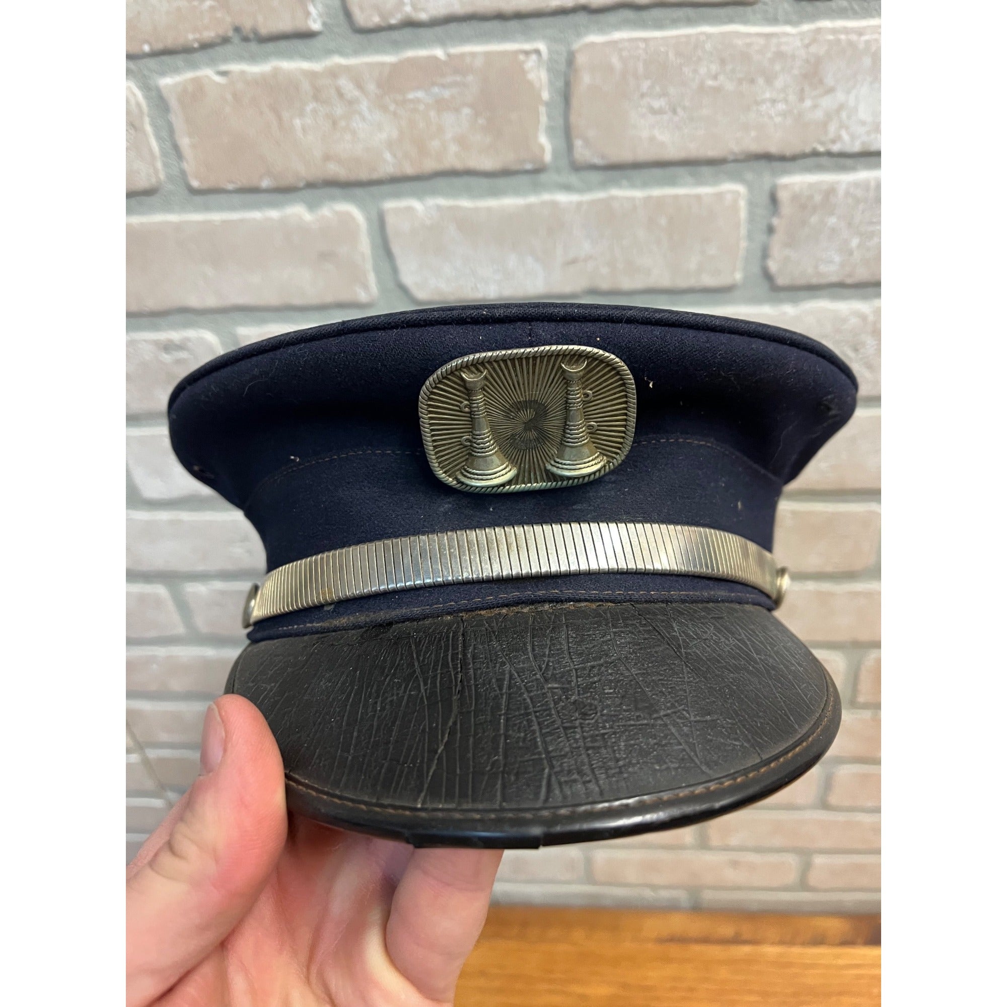 Vintage 1960s Fond du Lac Fire Department Dress Uniform Cap w/ Badge & Patch