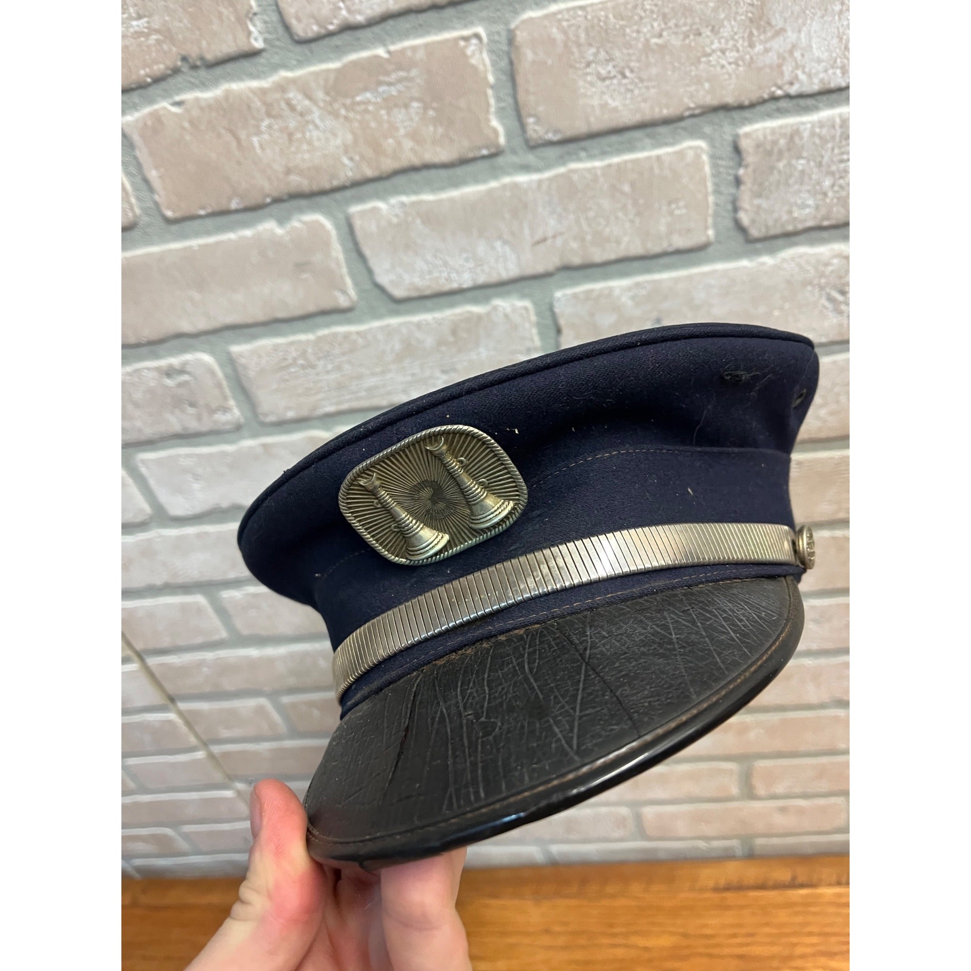 Vintage 1960s Fond du Lac Fire Department Dress Uniform Cap w/ Badge & Patch