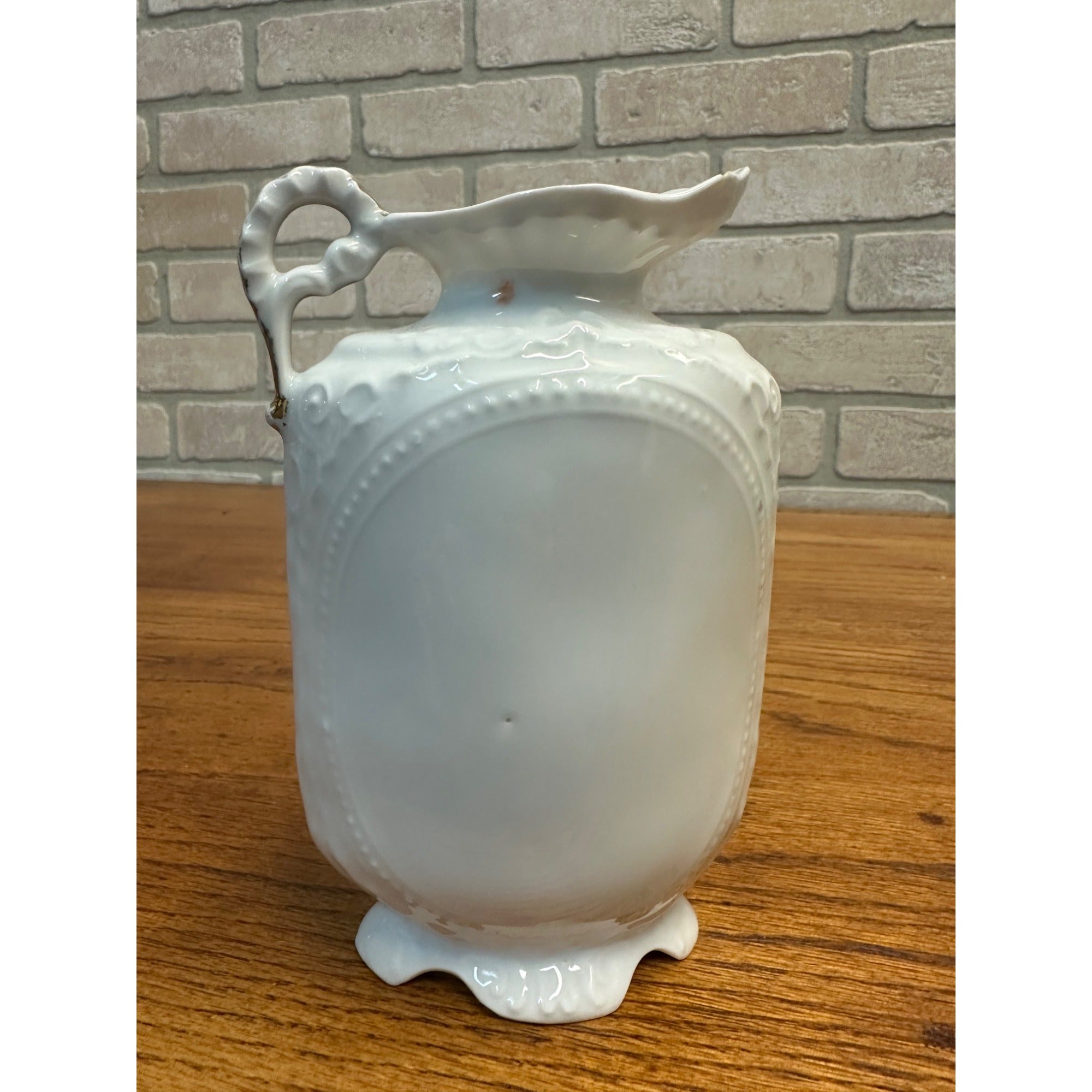 Vintage Victoria Carlsbad Austria Porcelain Vase Pitcher 6" Victorian Women Scene