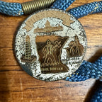 Vintage Minnesota Boy Scout State Metal Bolo Slide & String Paul Bunyan