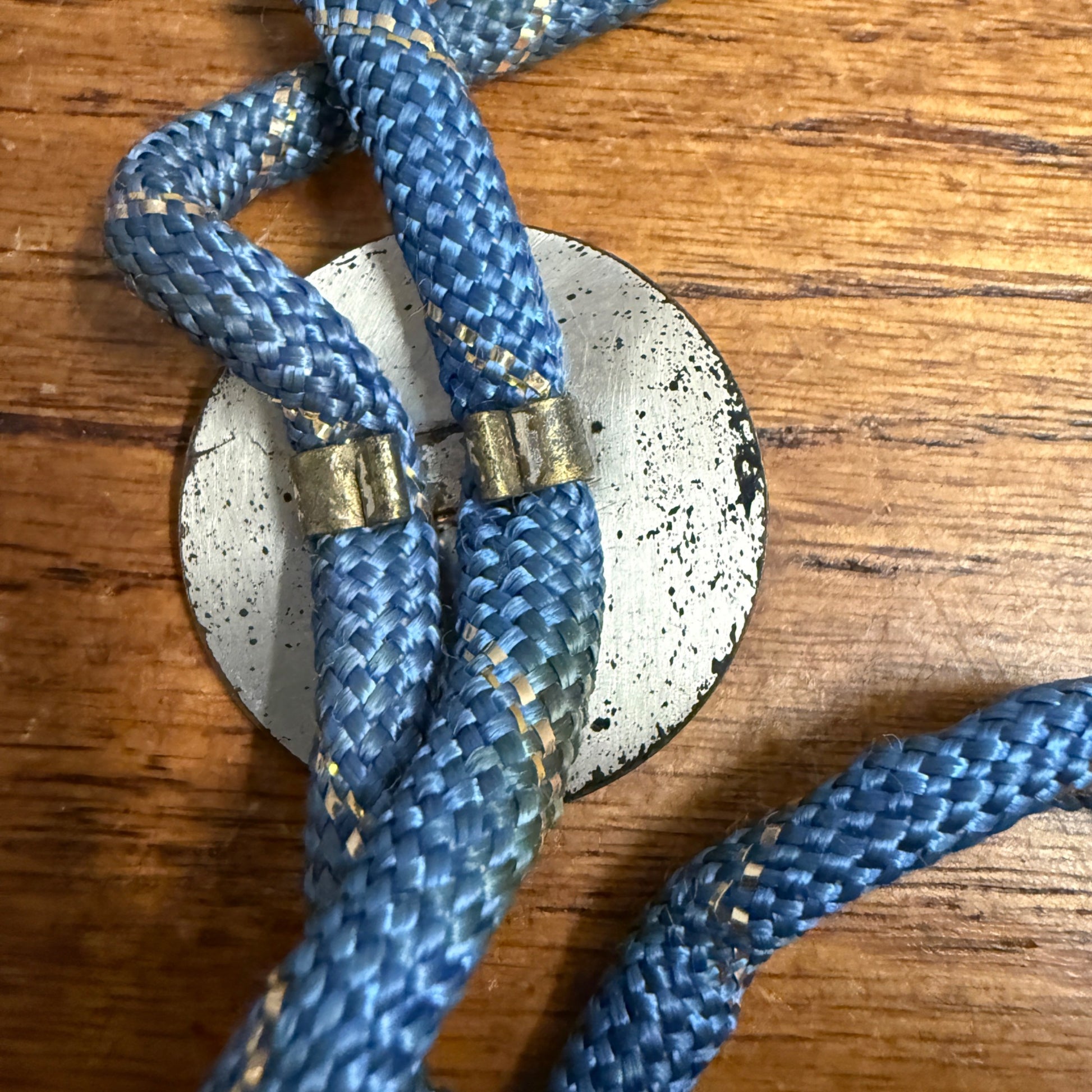 Vintage Minnesota Boy Scout State Metal Bolo Slide & String Paul Bunyan