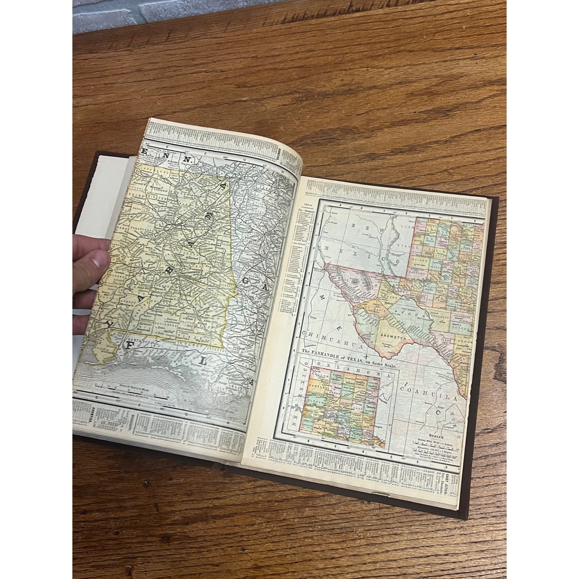1899 Spofford's Cabinet Cyclopedia of Colored Fold-Out Maps of US & Possessions