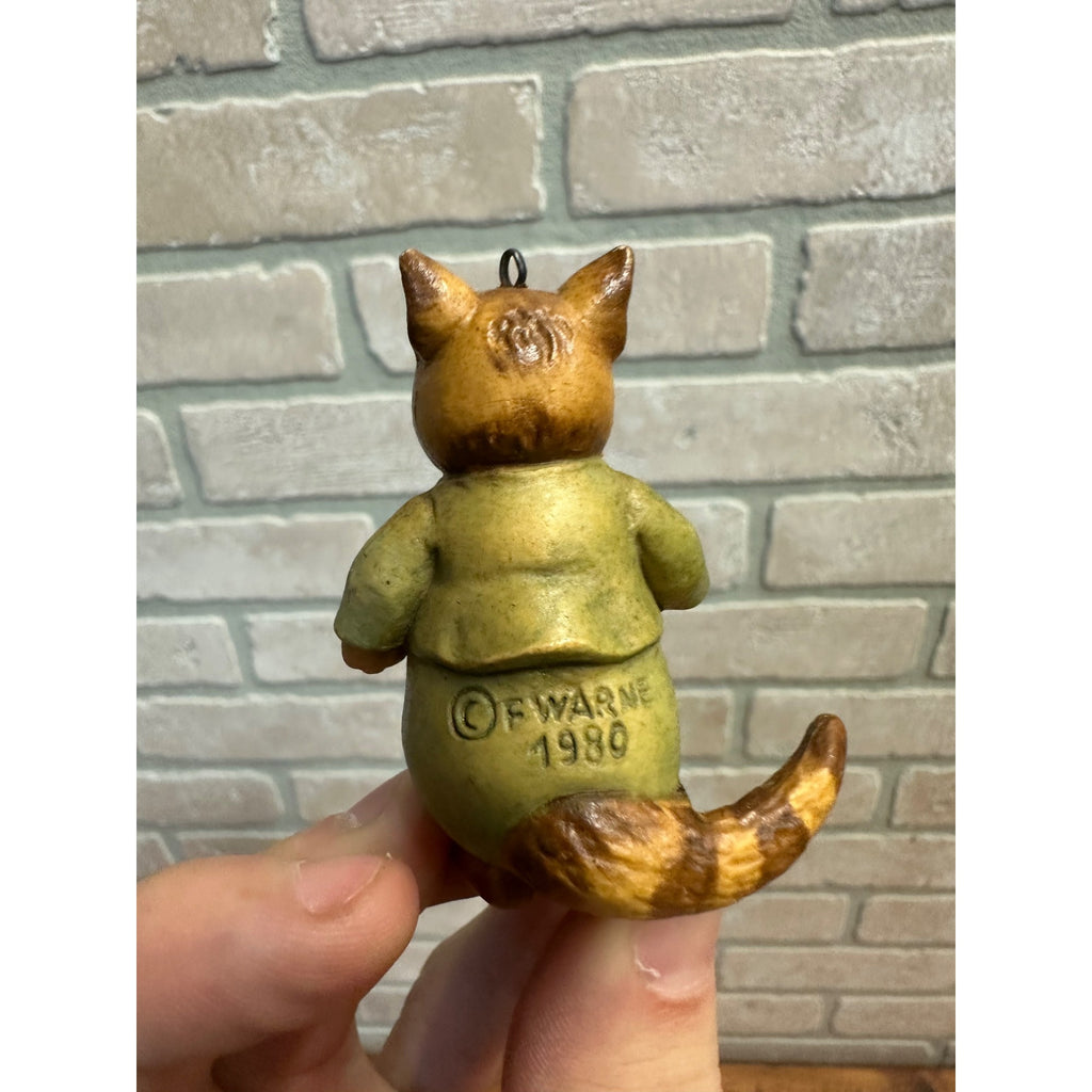 Tom Kitten Cat F Warne Beatrix Potter Anri Italy Christmas Ornament 1980