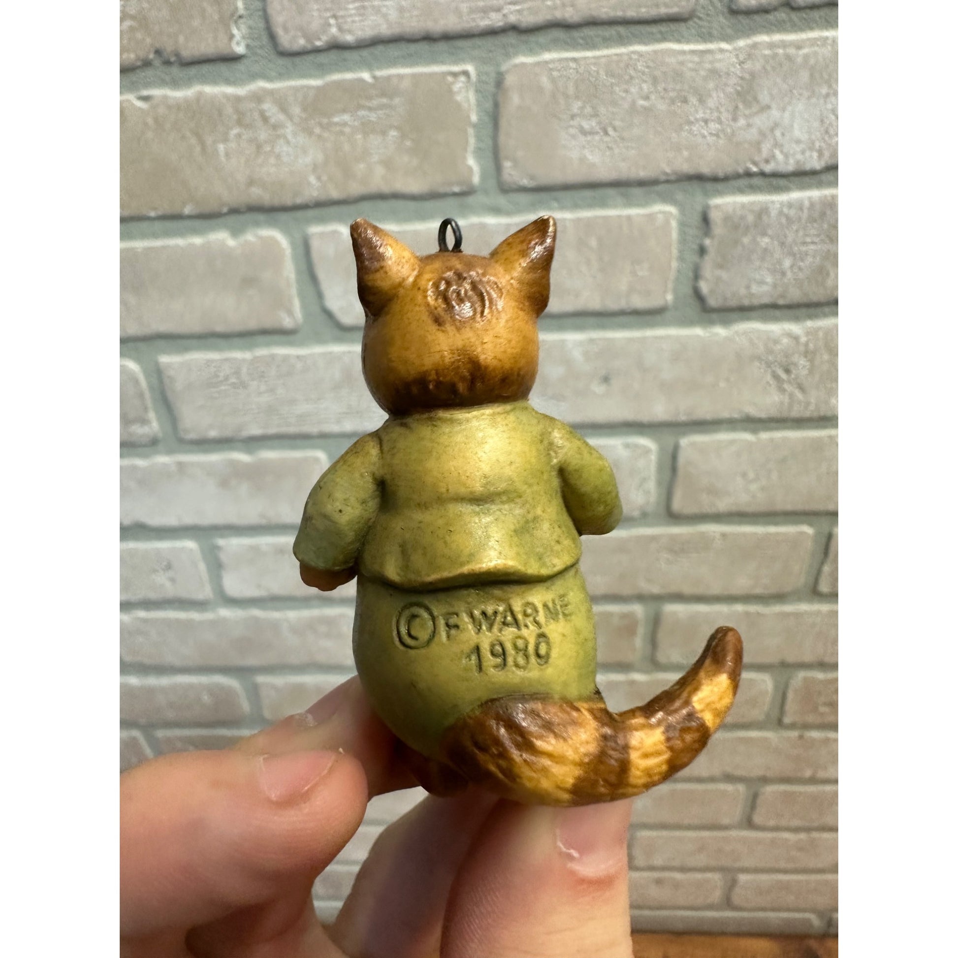 Tom Kitten Cat F Warne Beatrix Potter Anri Italy Christmas Ornament 1980