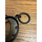Antique Vintage Iron & Brass Buffalo Hide Fur Trappers Scale Half Moon