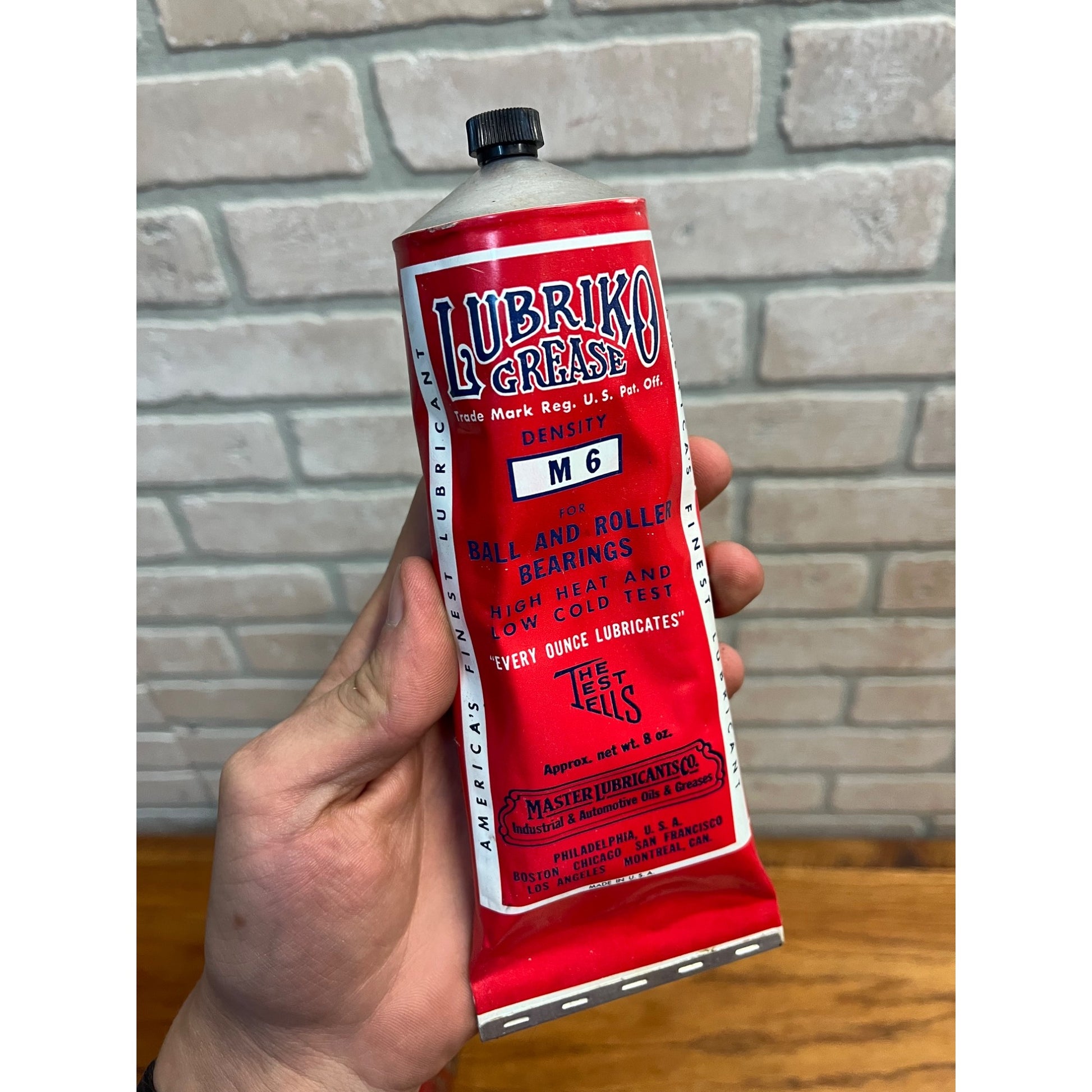 Lubriko Grease for Ball and Roller Bearings Vintage Tube In The Orginial Box