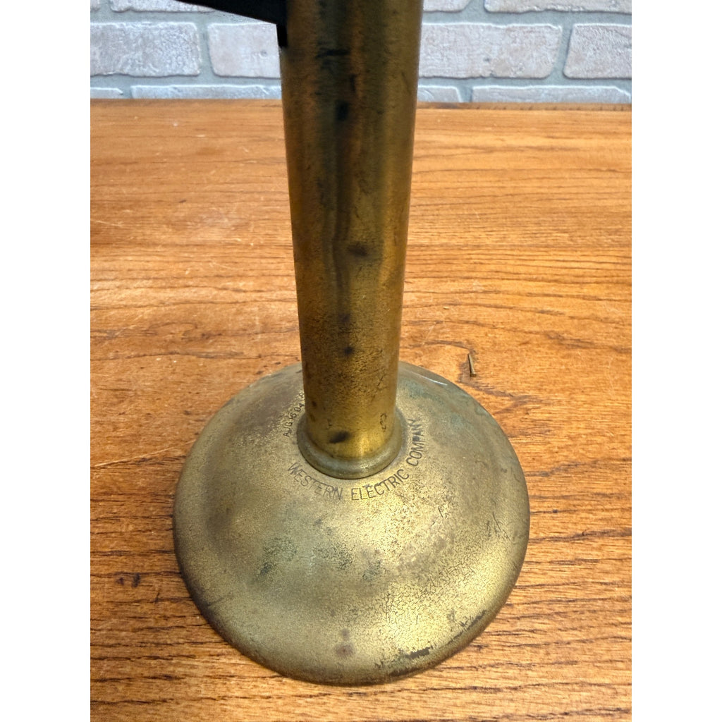 Antique Western Electric Brass Candlestick Phone Kellogg Bakelight Ear Piece