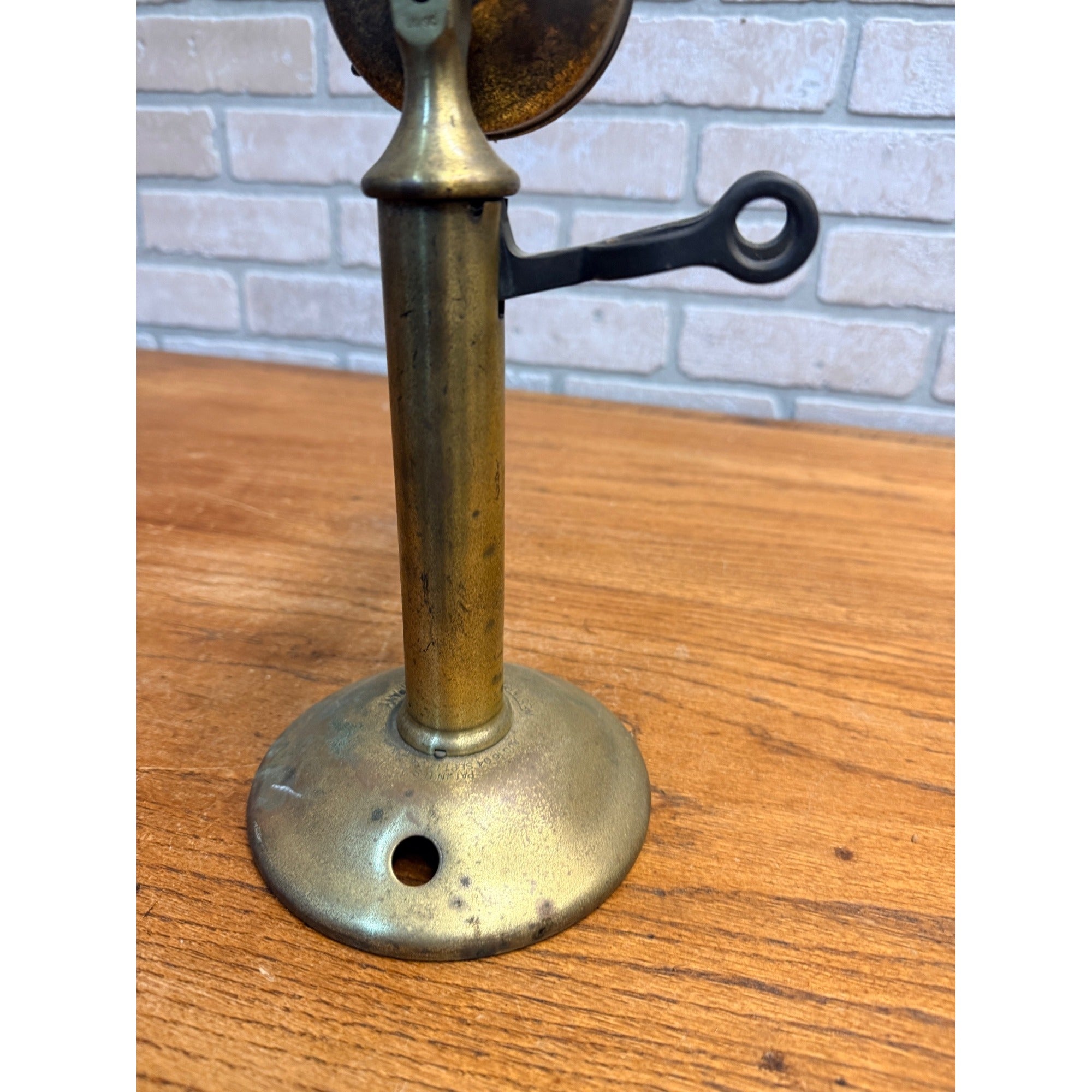 Antique Western Electric Brass Candlestick Phone Kellogg Bakelight Ear Piece