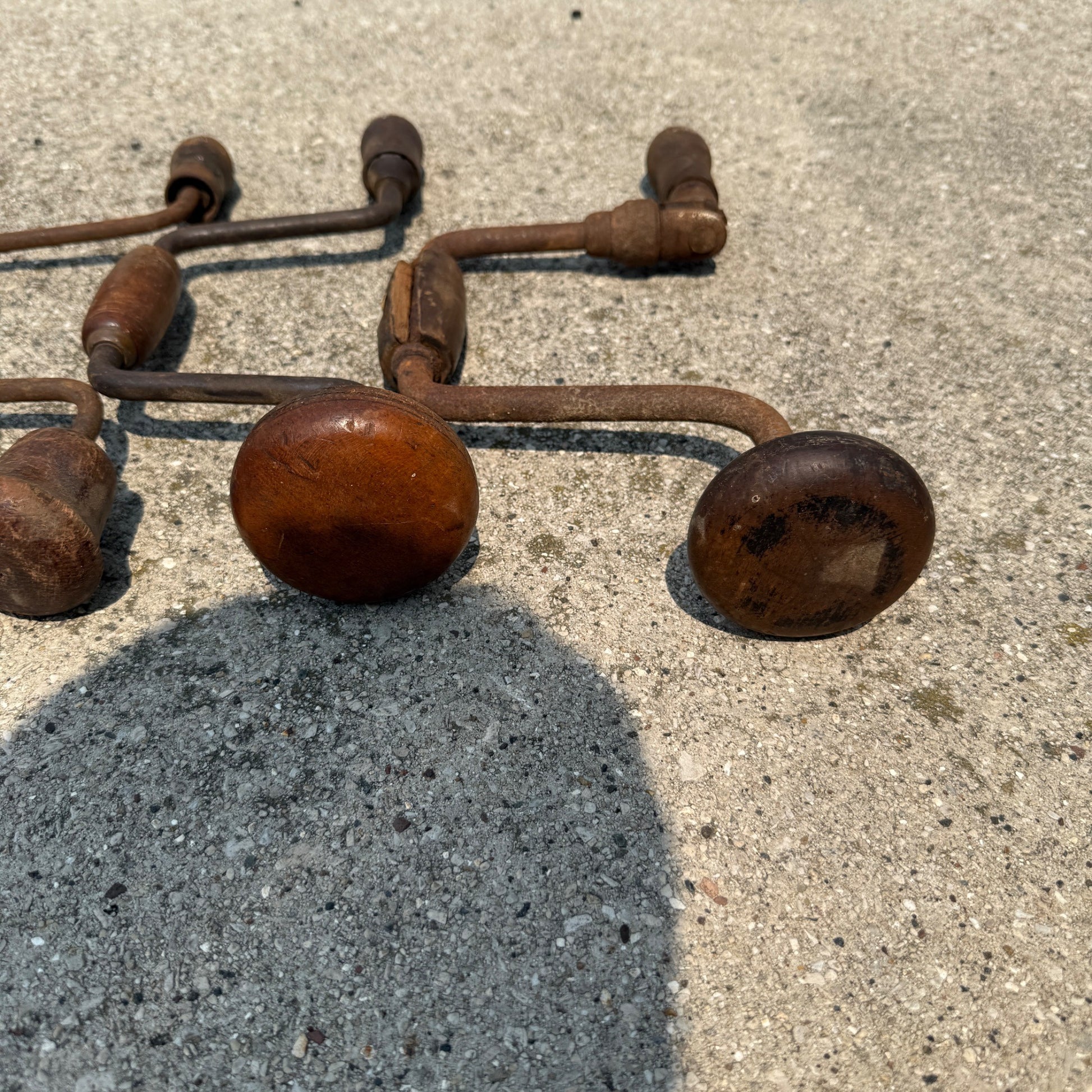 Antique Lot of Hand Drill Tools Salvage Bit Brace