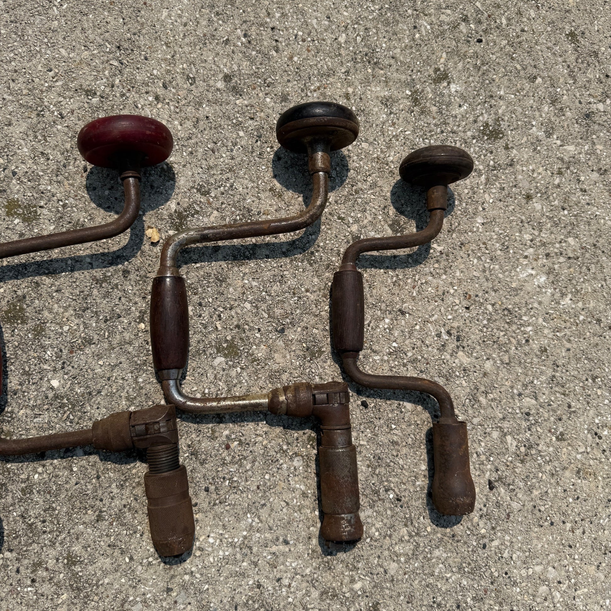 Antique Lot of Hand Drill Tools Salvage Bit Brace