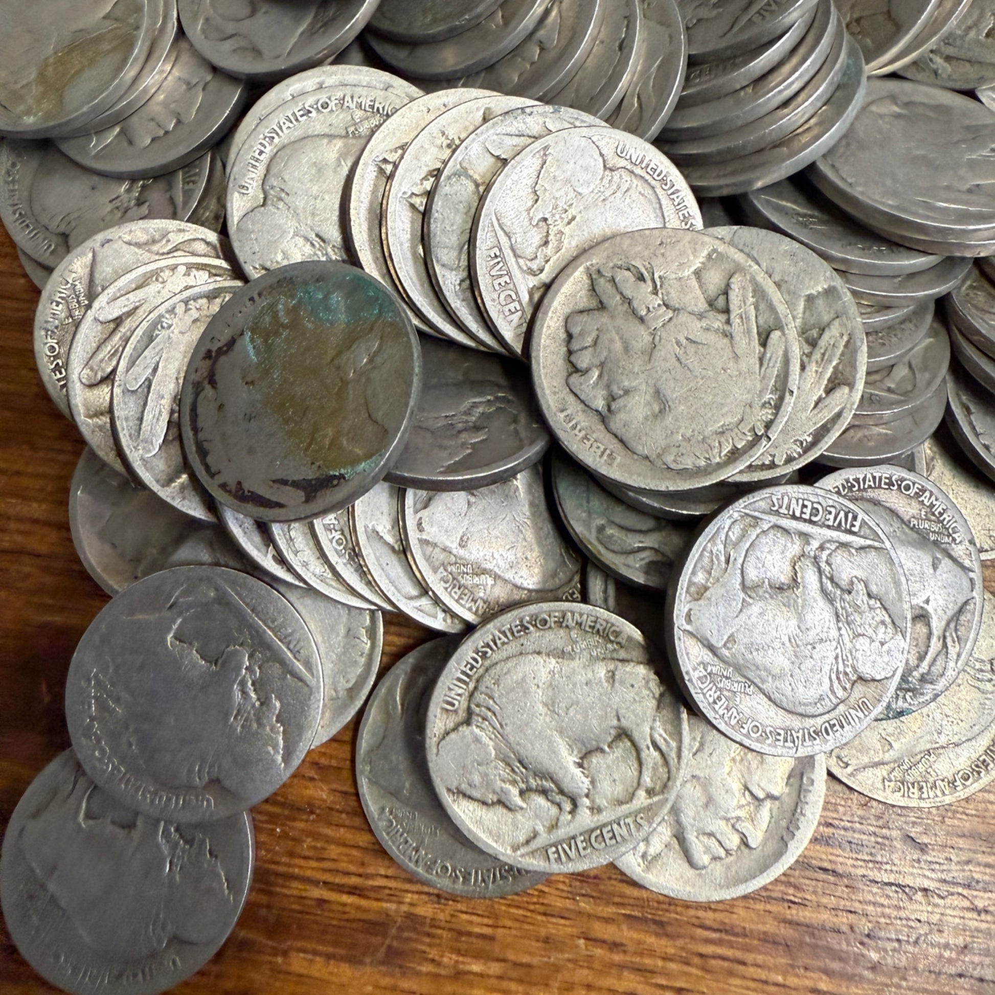 Lot of 155 Buffalo Nickels No Date / Low Grade