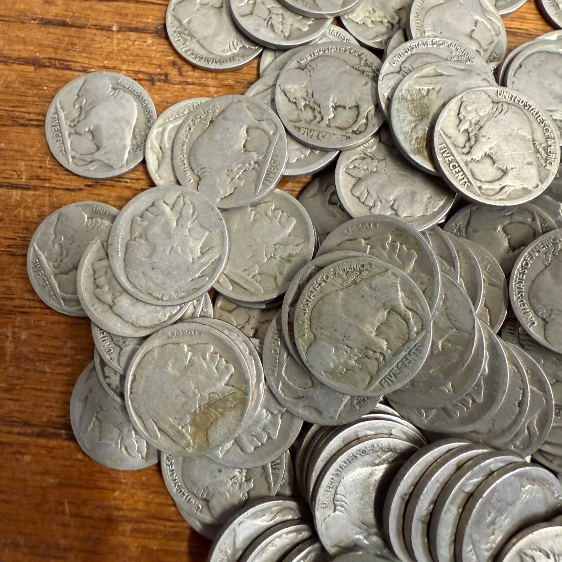 Lot of 155 Buffalo Nickels No Date / Low Grade