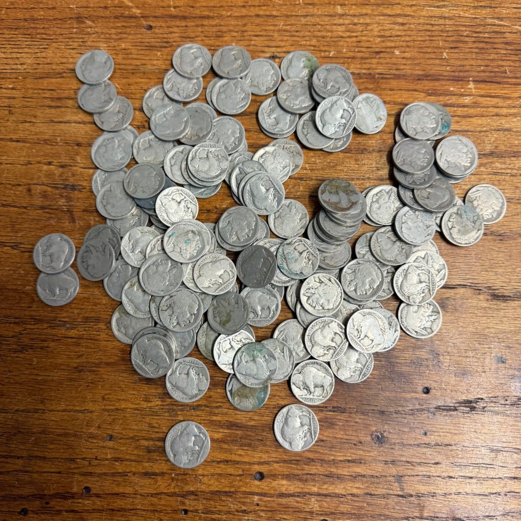 Lot of 155 Buffalo Nickels No Date / Low Grade