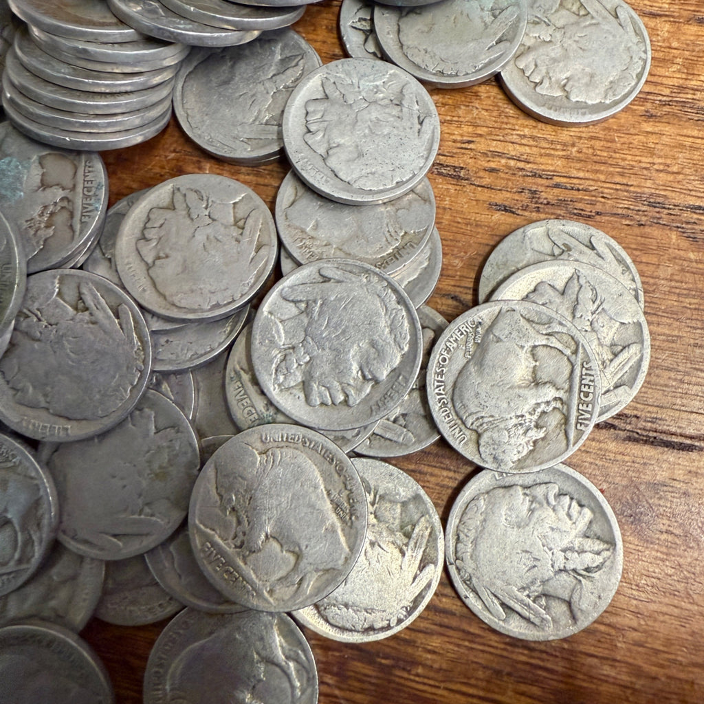 Lot of 155 Buffalo Nickels No Date / Low Grade