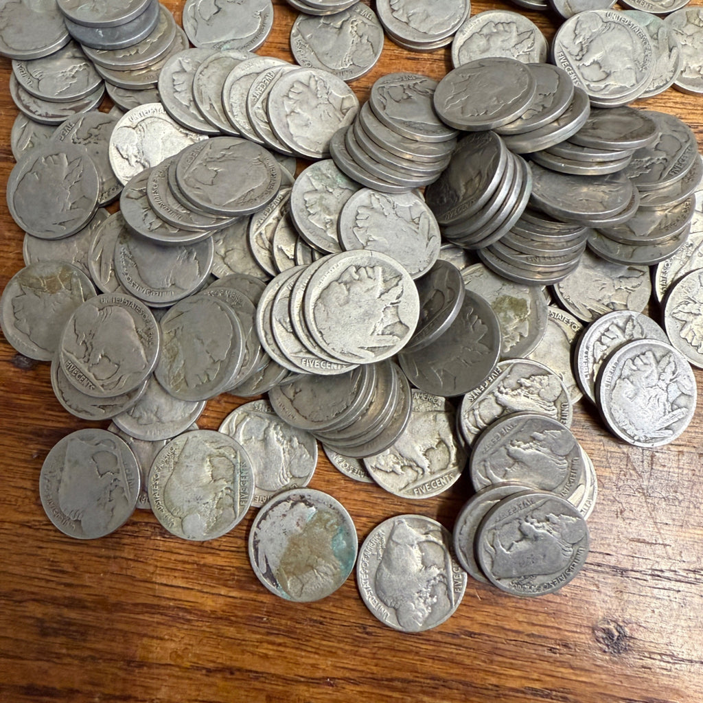 Lot of 155 Buffalo Nickels No Date / Low Grade