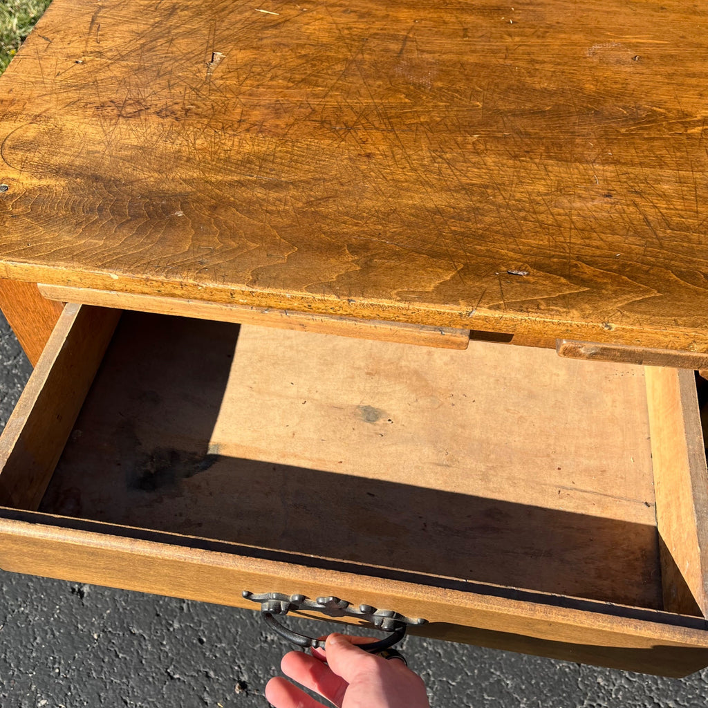 Antique Opossum-Belly Kitchen Baker's Cabinet Table Hutch Cupboard
