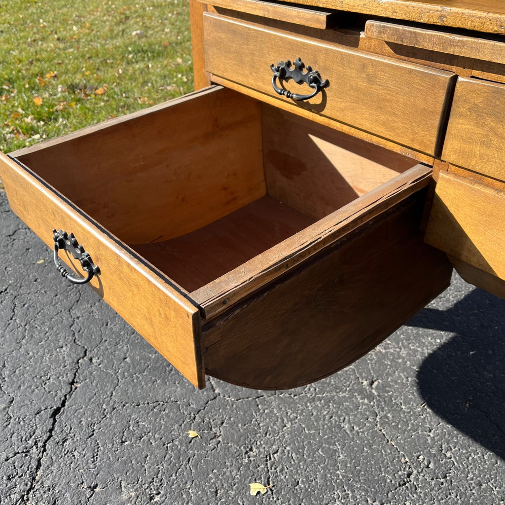 Antique Opossum-Belly Kitchen Baker's Cabinet Table Hutch Cupboard