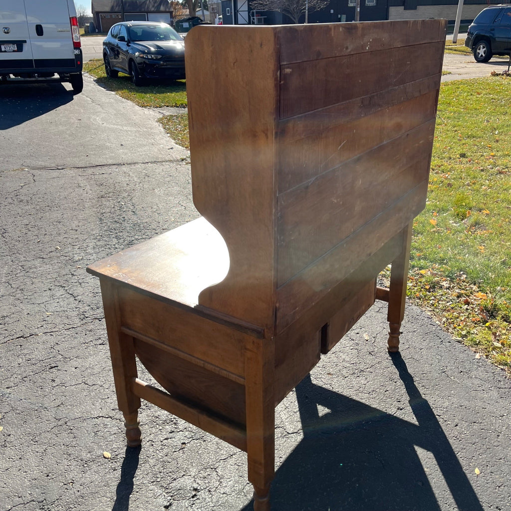 Antique Opossum-Belly Kitchen Baker's Cabinet Table Hutch Cupboard