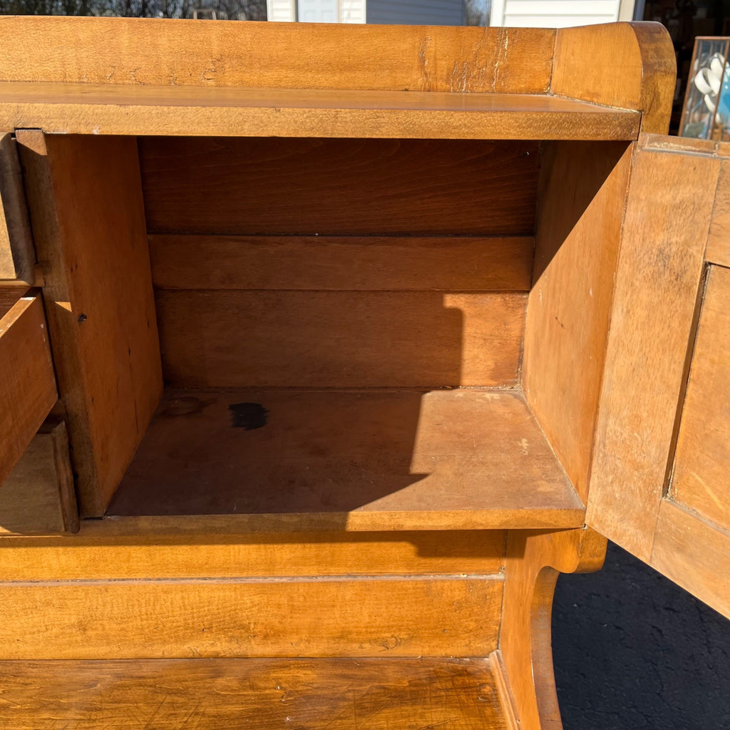 Antique Opossum-Belly Kitchen Baker's Cabinet Table Hutch Cupboard