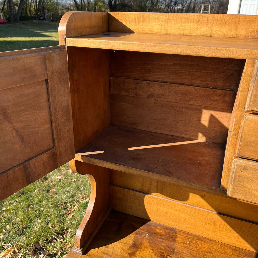Antique Opossum-Belly Kitchen Baker's Cabinet Table Hutch Cupboard