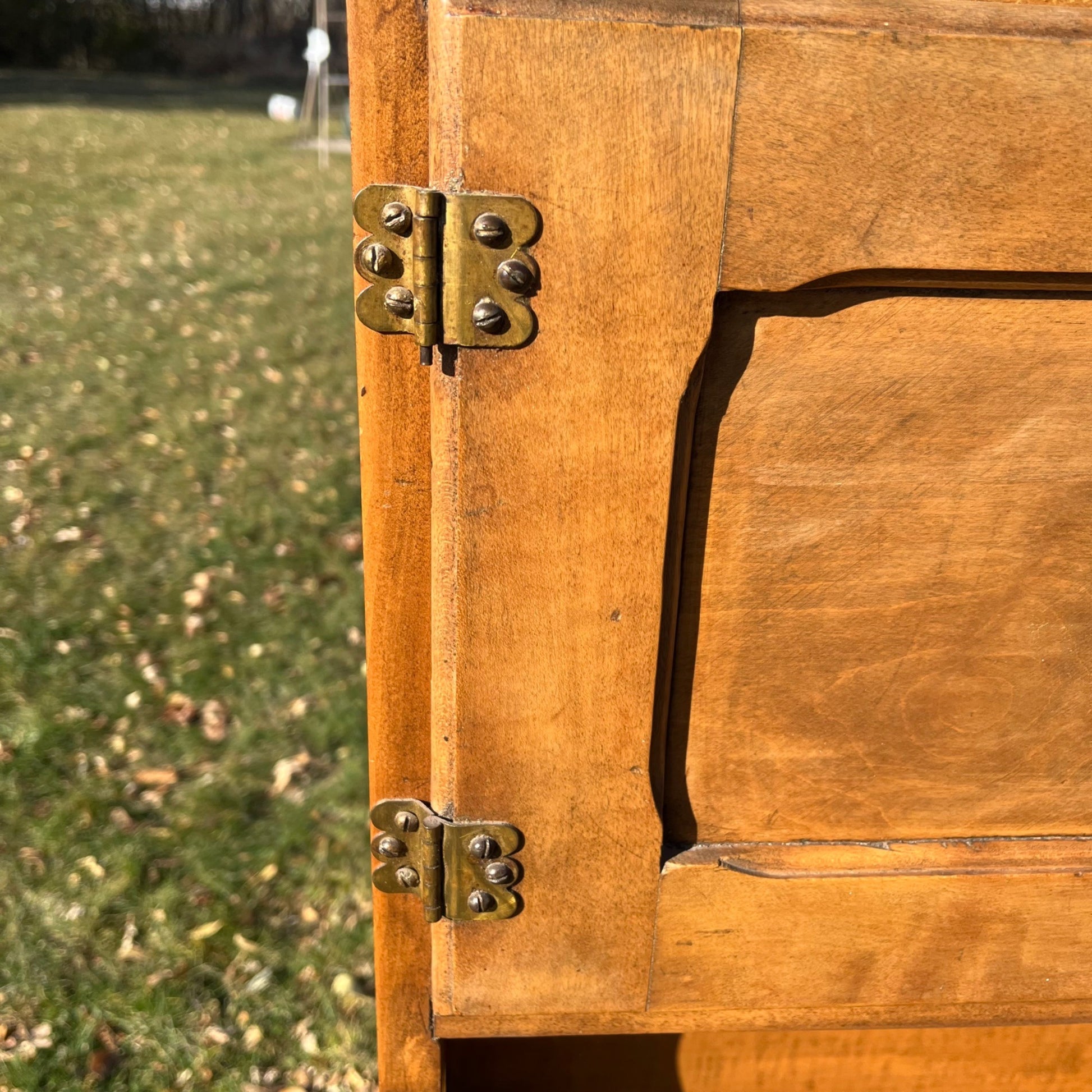 Antique Opossum-Belly Kitchen Baker's Cabinet Table Hutch Cupboard