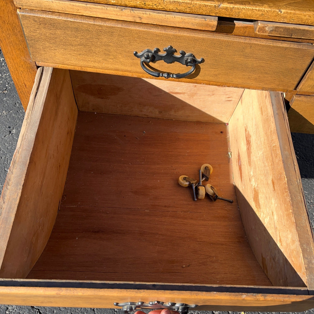 Antique Opossum-Belly Kitchen Baker's Cabinet Table Hutch Cupboard