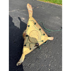 Vintage Metal Noma Electric Light Up Christmas Tree Stand Painted Santa - Works!