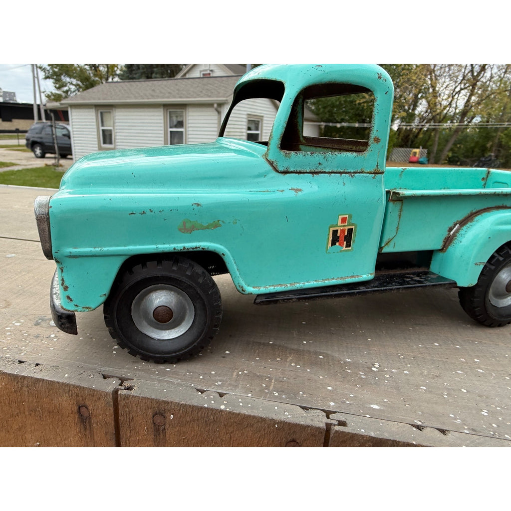 Vintage 1950s International Harvester B Model Pickup Truck Pressed Steel Toy