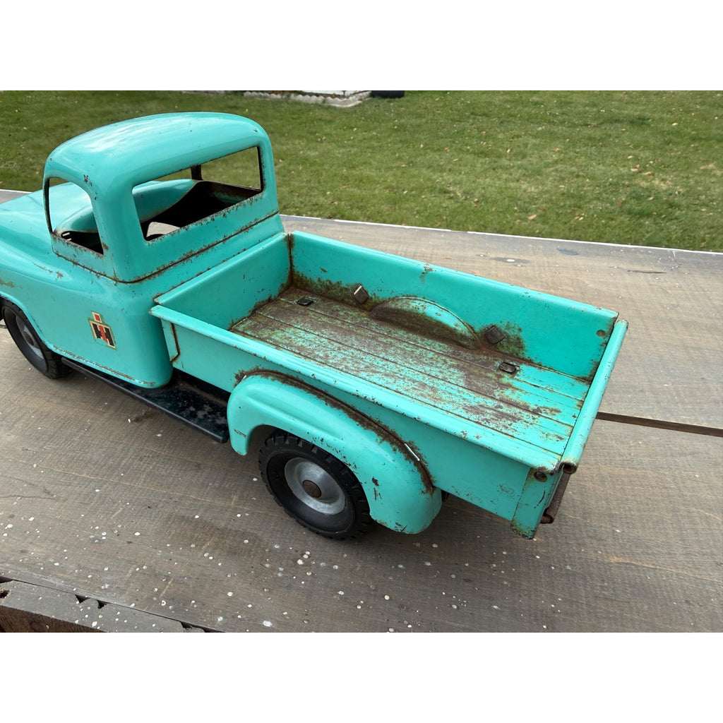 Vintage 1950s International Harvester B Model Pickup Truck Pressed Steel Toy